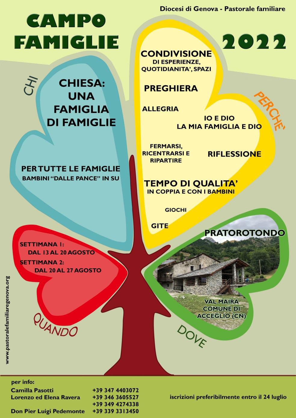 Campi Diocesani per le Famiglie a Pratorotondo 2022