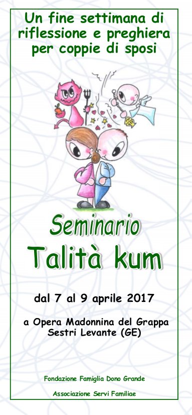 seminario talitakum sestri